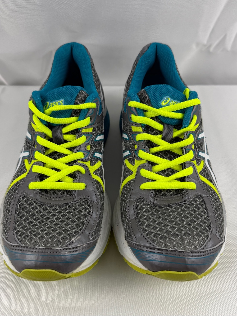 ASICS Gel-Flow 3 Women’s Running Shoes Size 7.5 Gray Blue Neon Yellow